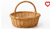 Wicker Fruit Basket with Handle