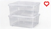 IRIS Clear Storage Box Set 30L (3 Pack)