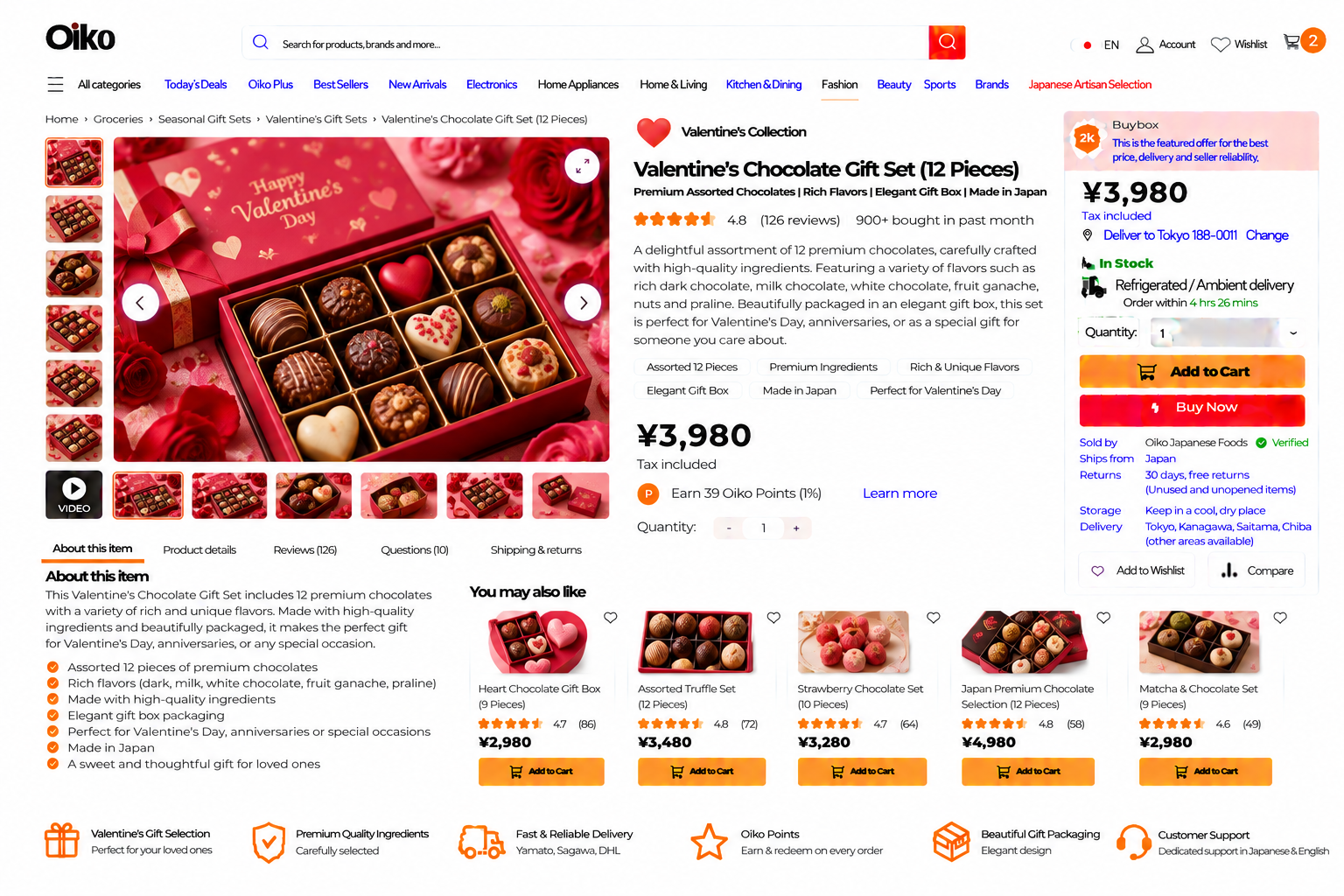 Valentine’s Chocolate Gift Set (12 Pieces) product photo