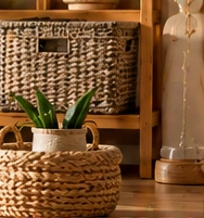 Baskets & Storage benefits: Trusted Brands; Practical Storage; Stylish & Functional; For Every Room