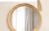 Wooden Frame Mirror 70cm