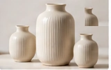 MUJI Ceramic Vase Set 3 pcs