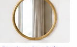 Francfranc Round Mirror Gold Frame